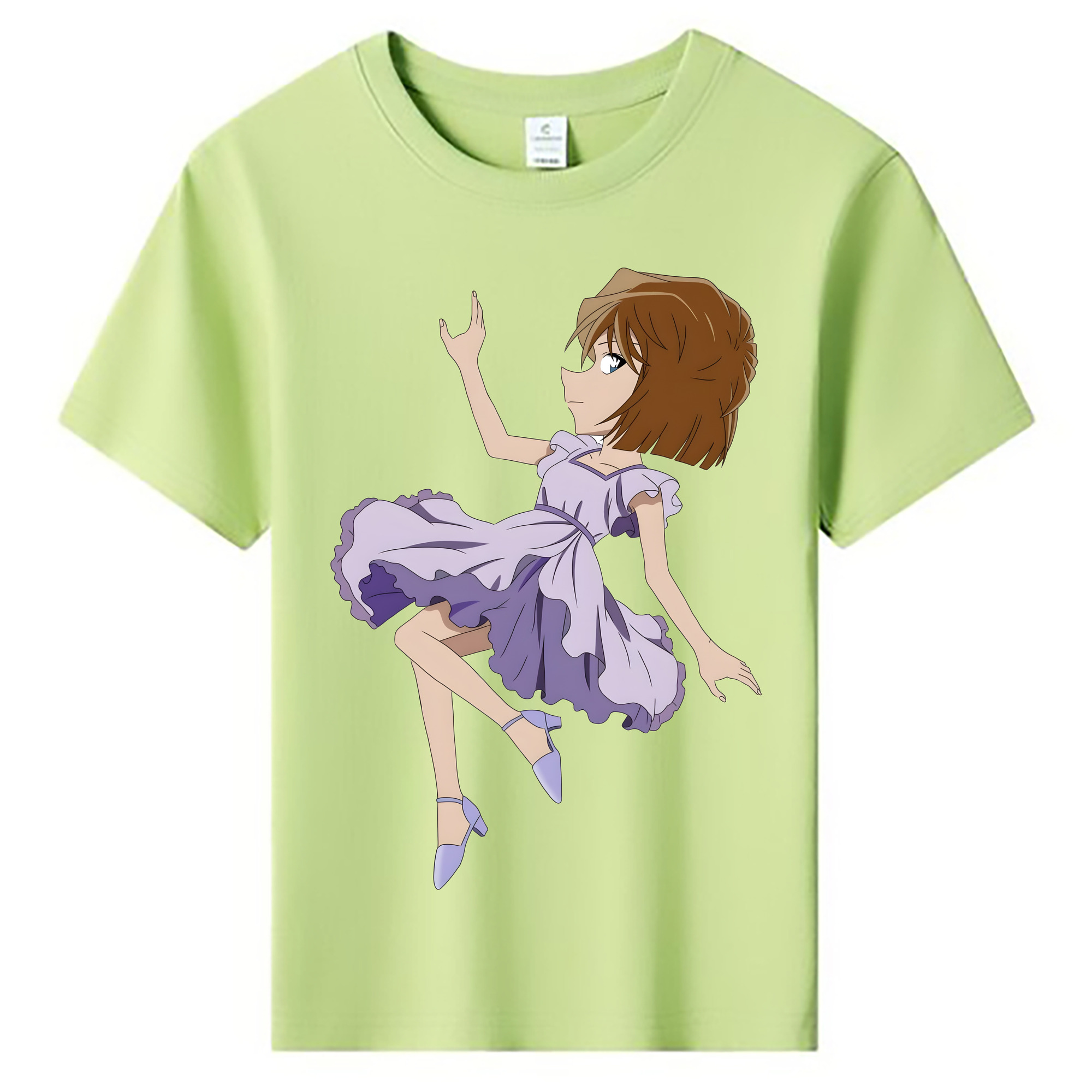 （画像用） 名探偵コナン 灰原 哀 はいばら あい Detective Conan Anita Hailey、Vi Graythorn Haibara Ai 綿100％キッズTシャツ（フロントプリント）